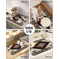thumbnail image 6 of Boho Southwestern Dish Drying Mat for Kitchen Counter, Absorbent Quick Dry Coffee Bar Mat Pad Thin Diatomaceous Sink Mat Dish Drainer Mat 16x18 Brown Beige Vintage Ethnic Tribe Geometric Texture, 6 of 6