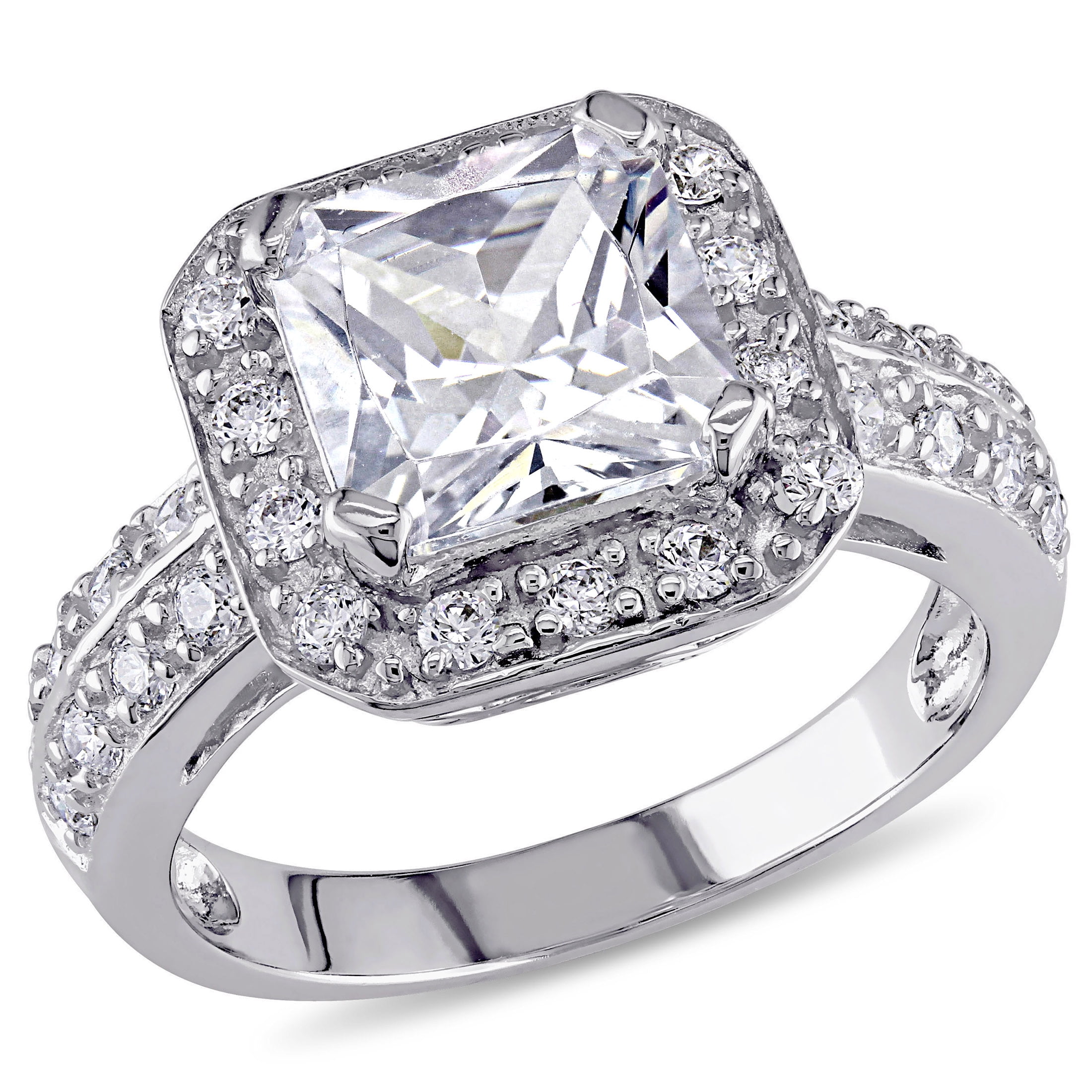 Cushion Cut Engagement Ring Elegant Unique Statement Solid 925 Sterling Silver 