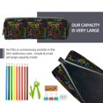 thumbnail image 5 of Cauagu Color Summer Print Leather Pencil Pen Case - Stationery Bag Portable Stationery Bag Big Capacity Pencil Pouch Cosmetic Organizer Bag for Men & Women, 5 of 7