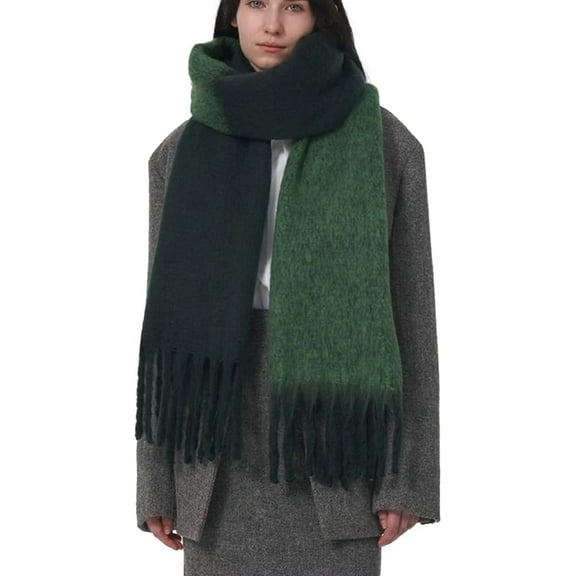 YooGuoGuo Bright Color Scarf for Women Warm Pashmina Shawls and Wraps Vintage Cardigan Cape Poncho Large Scarves Fall Winter