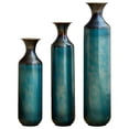 thumbnail image 6 of NestVita Tall Decorative Art Deco Blue Metal Floor Vases, Set of 3, 6 of 13