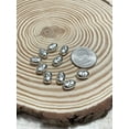 thumbnail image 3 of Awareness Ribbon Beads, Silver Oval Beads for Jewelry Making, DIY Bracelet Supplies, Gift for Beader, 7x10mm, 20 Pcs, 3 of 9