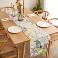 thumbnail image 3 of Easter Table Runner - 70 Inch Long, Kitchen Dining Table Runner Dresser Scarves, Eggs Gnomes Bunny Elegant Pastoral Rustic Farmhouse Decor for Coffee Tables Wedding Party Banquet, 3 of 8