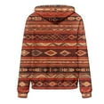 thumbnail image 5 of Geometric Print Western Aztec Hoodies for Women Pullover Casual Ethnic Style Long Sleeve Loose Retro Hooded Sweatshirt Tops, 5 of 5
