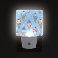 thumbnail image 3 of Ice Creams with Stars and Stripes LED Night Light with Smart Sensor Plug Into Wall Dusk to Dawn 2 packs, 3 of 7