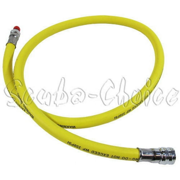 Scuba Diving 40" 350 PSI Yellow LP Regulator Octopus Hose for 2nd Stage