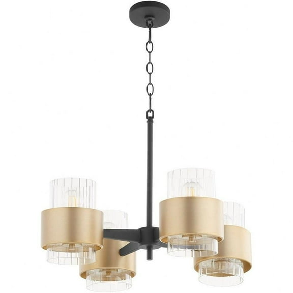 Southwood Drive 4 Light Chandelier in Mid Century Modern Style-8.25 inches Tall and 25 inches Wide-Aged Brass Finish Bailey Street Home