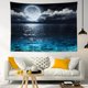 thumbnail image 5 of Cielo Nocturno Tapiz Luna Llena en el Mar Tapiz Colgante de Pared Fantasía Nube Blanca Tapiz Acuarela Tapiz Arte de Pared para Dormitorio Sala de Estar Dormitorio Decoración de Pared,100*150CM, 5 of 5