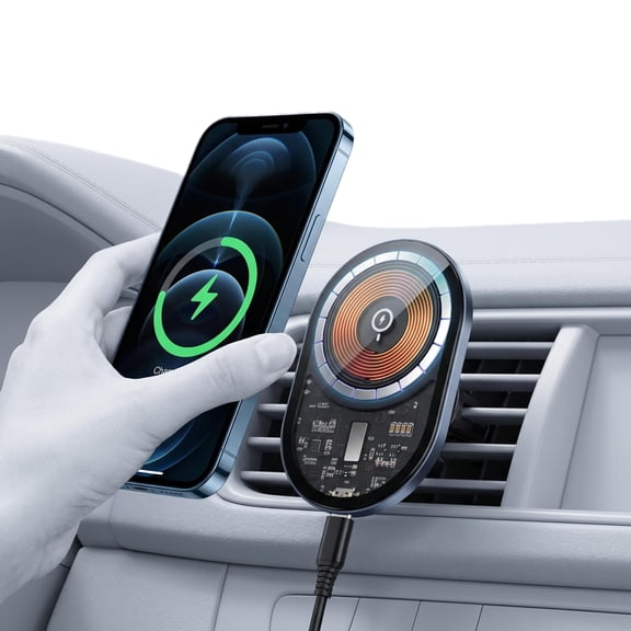 Magnetic Car Mount Charger for iPhone 17/16/15/14/13/12, 360°Adjustable Strong Magnetic Air Vent Mount Phone Holder Mount, Cell Phone Car Holder Phone Stand for Car