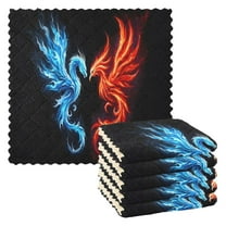 6 Packs Dragon and Phoenix Kitchen Dish Towels Soft Absorbent Dish Cloths 11"x11"