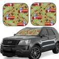 thumbnail image 2 of Uemuo Cartoon Fire Truck Printed 2 PCS Car Windshield Sun Shade, Auto Sun Heat and UV Rays Blocker, Foldable Automotive Front Window Sunshade Protector, 2 of 7