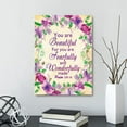 thumbnail image 3 of You Are Beautiful Psalm 139:14 Canvas Wall Art,Bible Verse Scripture Canvas Painting Prints for Christian Home Bedroom Office Church Religious Wall Decor, 3 of 6