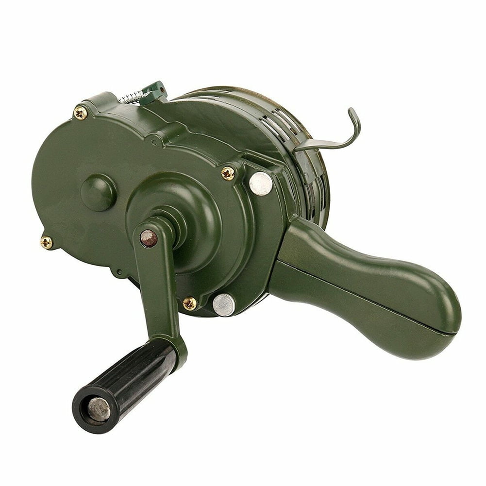 Gelentea Hand Crank Siren Horn 110dB Manual Operated Metal Alarm Air Raid Emergency Safety Alarm