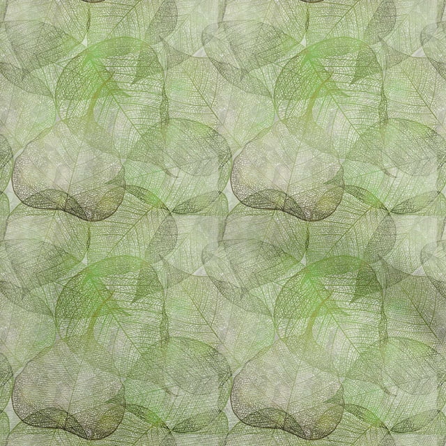 oneOone Polyester Spandex Green Fabric Texture Leaf Craft Projects Decor Fabric Printed By The Yard 56 Inch Wide