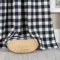 thumbnail image 6 of Buffalo Check Plaid Curtains for Living Room, Bedroom Farmhouse Gingham Style Cotton Texture Rod Pocket Semi Curtain Drapes, Navy, 52 x 63 Inch(2 Panels), 6 of 8