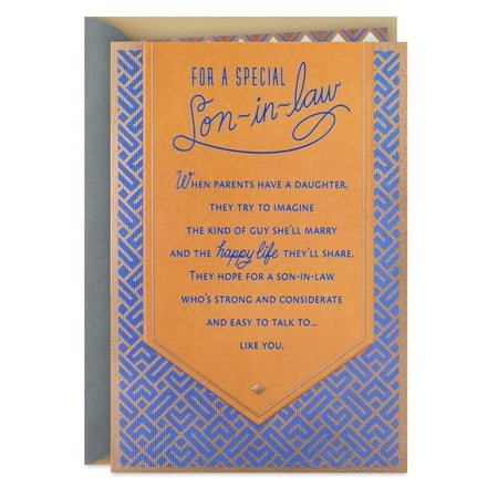 Hallmark Birthday Card for Son-in-Law (You Fit In Just Perfectly and Make Us Proud)