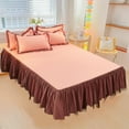 thumbnail image 5 of Btomtd Fitted Bed Sheets Queen Size King Size Non Slip Mattress Cover with Mesh Skirt and Dust Barrier for Home, 59.05'x78.74', Pink, 5 of 6
