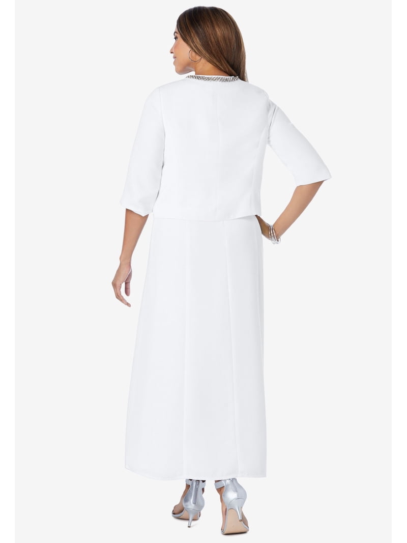 Jessica London Women's Plus Size 2-Piece Beaded Jacket Dress - Walmart.com