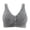 Grey, variant on Wireless Front Closure Bras for Women No Underwire Push up Stripe Print Bras Lightweight Breathable Full Coverage Soft Comfort Snap Closing One-Piece Fixed Bralettes Black 52