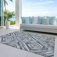 thumbnail image 6 of Addison Rugs Chantille Indoor/Outdoor Transitional Diamonds Gray Washable Rectangle Rug, 8' x 10', 6 of 6