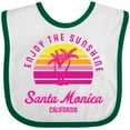 thumbnail image 3 of Inktastic Summer Enjoy the Sunshine Santa Monica California in Pink Boys or Girls Baby Bib, 3 of 4