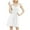 White, variant on WIZUTIZ Beach Dresses for Women Trendy High Rise Elastic Pleated Solid Pleated Dress Sleeveless V-Neck Shift Dress for Ladies Mini Dress Comfy Birthday Dress Black