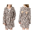 thumbnail image 3 of Fleece Hooded Cat Robes for Young Girls Cozy Soft White Leopard Kid Size 18, 3 of 11