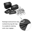 thumbnail image 3 of Aluminum Metal Key Tag, 1-35 Number Tag, ID Tag with Ring 2x1.2inch Black Rectangle Blank for Decoration, 35pcs, 3 of 5