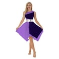 thumbnail image 4 of iEFiEL Womens Color Block Worship Liturgical Dance Dress Asymmetrical Hem Dancewear, 4 of 7