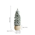 thumbnail image 3 of EclipseJewels Piece of Mini Artificial Christmas Trees 6-12 Inches with Snow Flocking, Small Tabletop Xmas Trees for Home Desk Craft Decor and Winter Village,C, 3 of 6