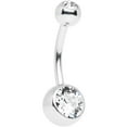 thumbnail image 1 of Belly Button Ring Double Jewel  High Polish Surgical Steel, 1 of 1