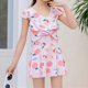 thumbnail image 5 of Rosa talla única (estiramiento adecuado para niños de 4 a 10 años, peso 25 kg) traje de baño para niñas vestido lindo de una pieza para niños pequeños traje de baño de princesa estilo centro turístico, 5 of 8