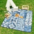 thumbnail image 6 of Bohemian Color Waterproof Picnic Blanket with Foldable Zipper, Suitable for Outdoor Use, Suitable for Travel, Camping, Beaches, Parks, Grasslands, Picnic Blanket Accessories, 6 of 7