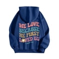 thumbnail image 5 of Wdgfv Soft Comfortable Hoodie Women Women's Hoodies & Sweatshirts Letter Print Long Sleeved Hoodie with Pockets for Comfortable, 5 of 5