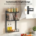 thumbnail image 2 of Biemlerfn 3-Tier Wall Mounted Storage Organizer Shelf, Space-Saving & Height-Adjustable Over The Toilet Storage Rack for Bathroom, Kitchen, Living Room, Black, 2 of 8