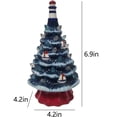 thumbnail image 2 of Clearance!!Ceramic Christmas Tree Decorative Lighted Tree Pre Lit Hand Painted Tabletop Christmas Tree With LED White Light And Beach Decoration 6.9 * 4.2in, 2 of 3