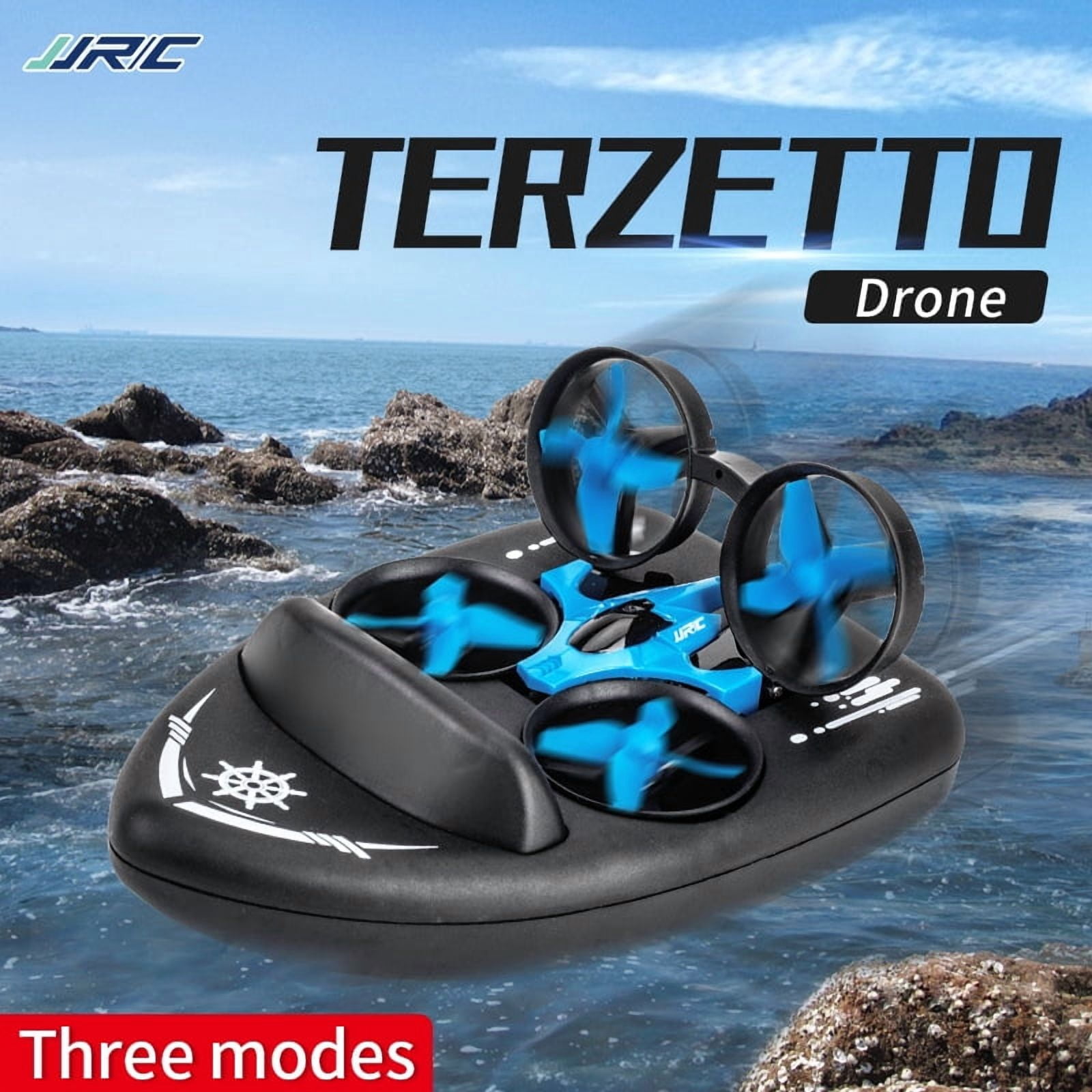 JJRC TERZETTO 3 - in - 1 Triphibian Remote Control Toy - Headless Mode, 360 °   Flips, 2 Speed Modes