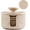 Travertine, variant on Marble Coasters Set of 6 for Drinks 3.5” Inches Oceanic Round Stone Drink Coaster Set with Holder & Lid, Ideal for Tabletop & Coffee Table Decor or Home Decor