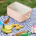 thumbnail image 5 of Storage Basket Large Collapsible Storage Bins Boxes Cubes for Clothes Toys Books, Perfect Storage Organizer with Handles,pink, 5 of 5
