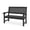 Black, variant on Carolayne 47" HDPS Outdoor Seating Bench, Armrest Garden Chair for Backyard & Porch, Black