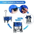 thumbnail image 3 of Aukfa Folding Wagon Garden Shopping Beach Cart - Blue, 3 of 9