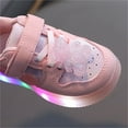 thumbnail image 6 of Pink Toddler Girls Light Up Sneakers Bear Print Breathable Soft Sole Luminous Athletic Shoes Casual Comfortable Sport Wear, 6 of 9