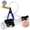 Blue + Gauge, variant on LeLuv Ultima Buddy Vibrating Penis Pump with Blue Handle | Double-Ended 18 inch x 2.0 inch Diameter Double-Ended Cylinder | 2x Silicone Donut