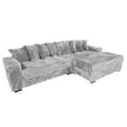 thumbnail image 5 of Advwin 110" Oversized L Shaped Sofa with Chaise, Comfy Plush 2-Piece L-Shaped Sectional Couches with 8 Pillows, Soft Fluffy Upholstered Sofa Bed for Living Room Apartment Bedroom, Light Gray, 5 of 13