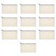 thumbnail image 1 of 10Pcs Canvas Pencil Pouch, DIY Craft Zipper Bags Blank Makeup Bags, 1 of 5