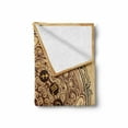 thumbnail image 2 of Zodiac Soft Flannel Fleece Throw Blanket, Micro Cosmos Universe Eastern Lace Mandala Form with Signs on Grunge Backdrop, Cozy Plush for Indoor and Outdoor Use, 50" x 60", Brown Tan, by Ambesonne, 2 of 6