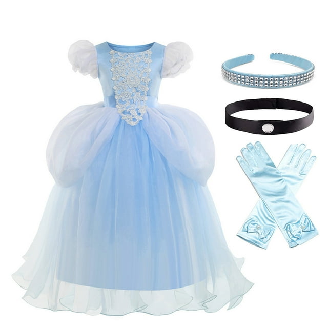 Déguisement de Fille Princess à Manches Bouffantes, Chic pour Fête d'Anniversaire