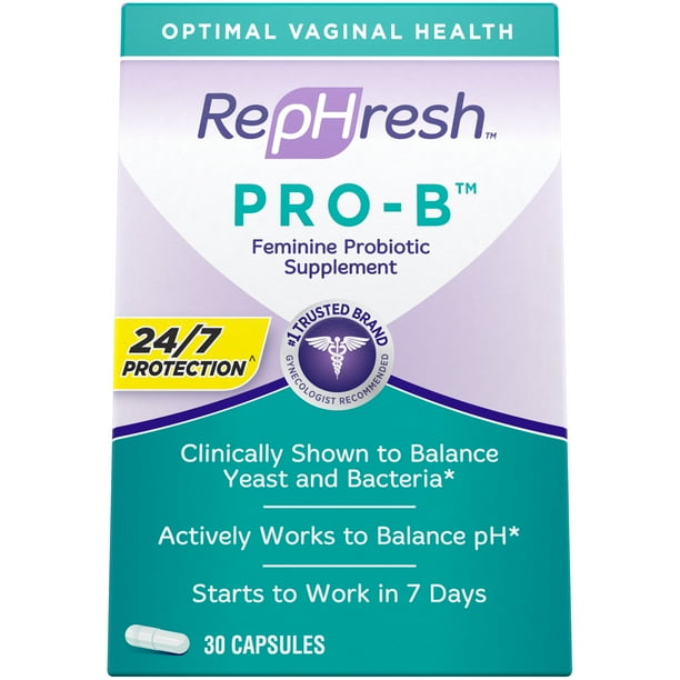 RepHresh ProB Probiotic Supplement for Women, 30 Oral Capsules