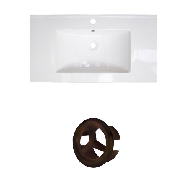 American Imaginations 21-in. W 3H8-in. Ceramic Top Set In White Color AI-20785