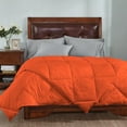 thumbnail image 3 of 1 Piece Striped Diamond Pattern Comforter Super Soft 800 Thread Counts, All Season, 100% Egyptian Cotton, Full/Queen Size Orange Color, 3 of 7